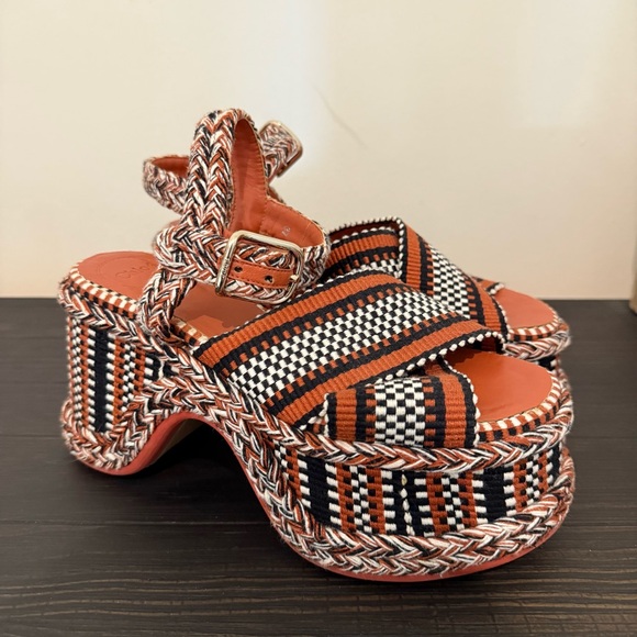 Chloe MERIL 100 WOVEN PLATFORM SANDALS - Picture 6 of 7